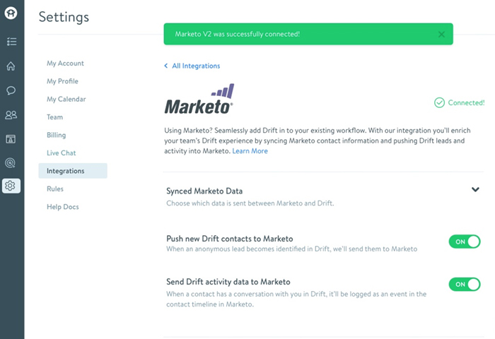 Drift Marketo Integration